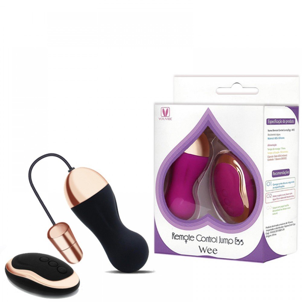 Vibrador Bullet em Silicone com 10 Vibrações com Controle sem Fio Wee Preto | Foto 01