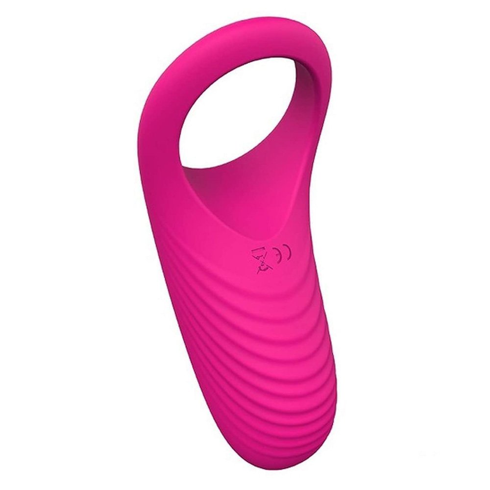 Anel Peniano em Silicone com Vibrador Recarreg�vel 9 Vibra��es Himan Pink | Foto 02