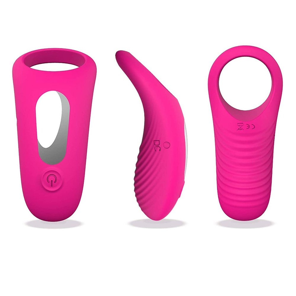 Anel Peniano em Silicone com Vibrador Recarreg�vel 9 Vibra��es Himan Pink | Foto 03