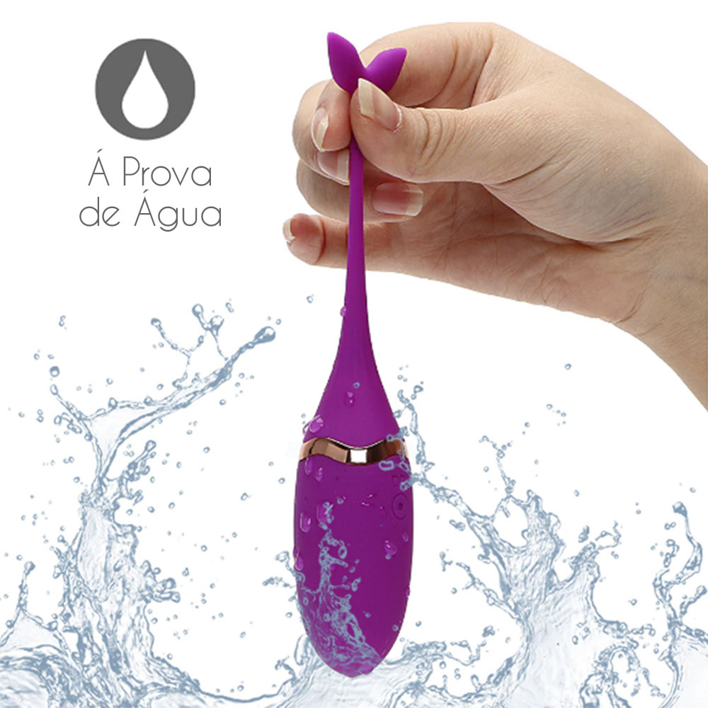 Vibrador para Clitóris Recarregável com 10 Vibrações e Controle sem Fio Whale Roxo | Foto 02