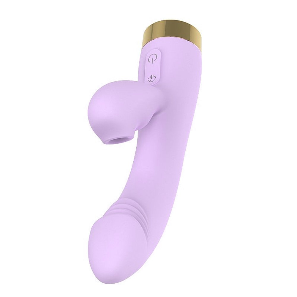Pulsador de Clit�ris e Vibrador Ponto G Scaleid - Ilustra��o do uso do pulsador no clit�ris e do vibrador no ponto G.