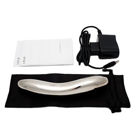 Kit completo do Vibrador Feminino Inez Silver LELO, com vibrador, carregador, manual e bolsa de seda