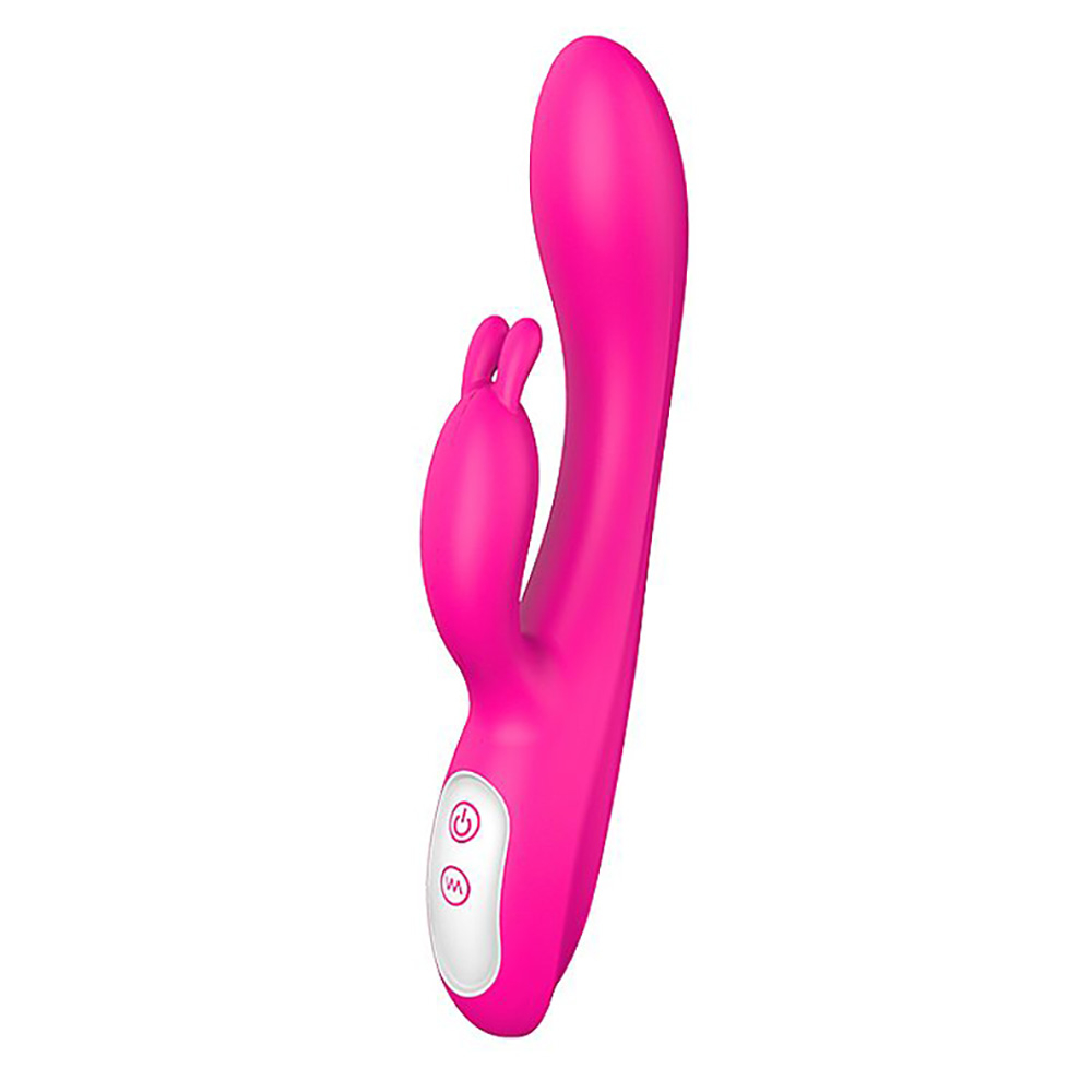 Vibrador Duplo Rabbit Recarreg�vel em Silicone com 9 Vibra��es e Aquecimento Naughty Pink | Foto 02