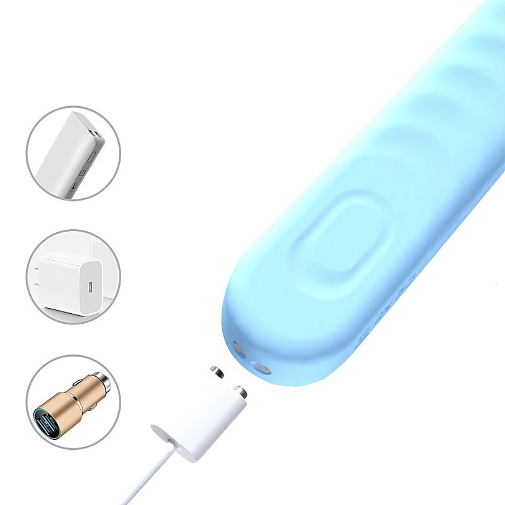 Detalhe do silicone flex�vel e macio do Vibrador Feminino Clarke Azul