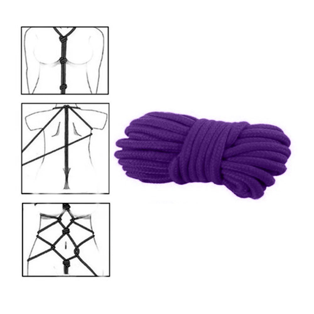 Corda para Bondage e Shibari em Algodão com 5 Metros Roxo | Foto 05