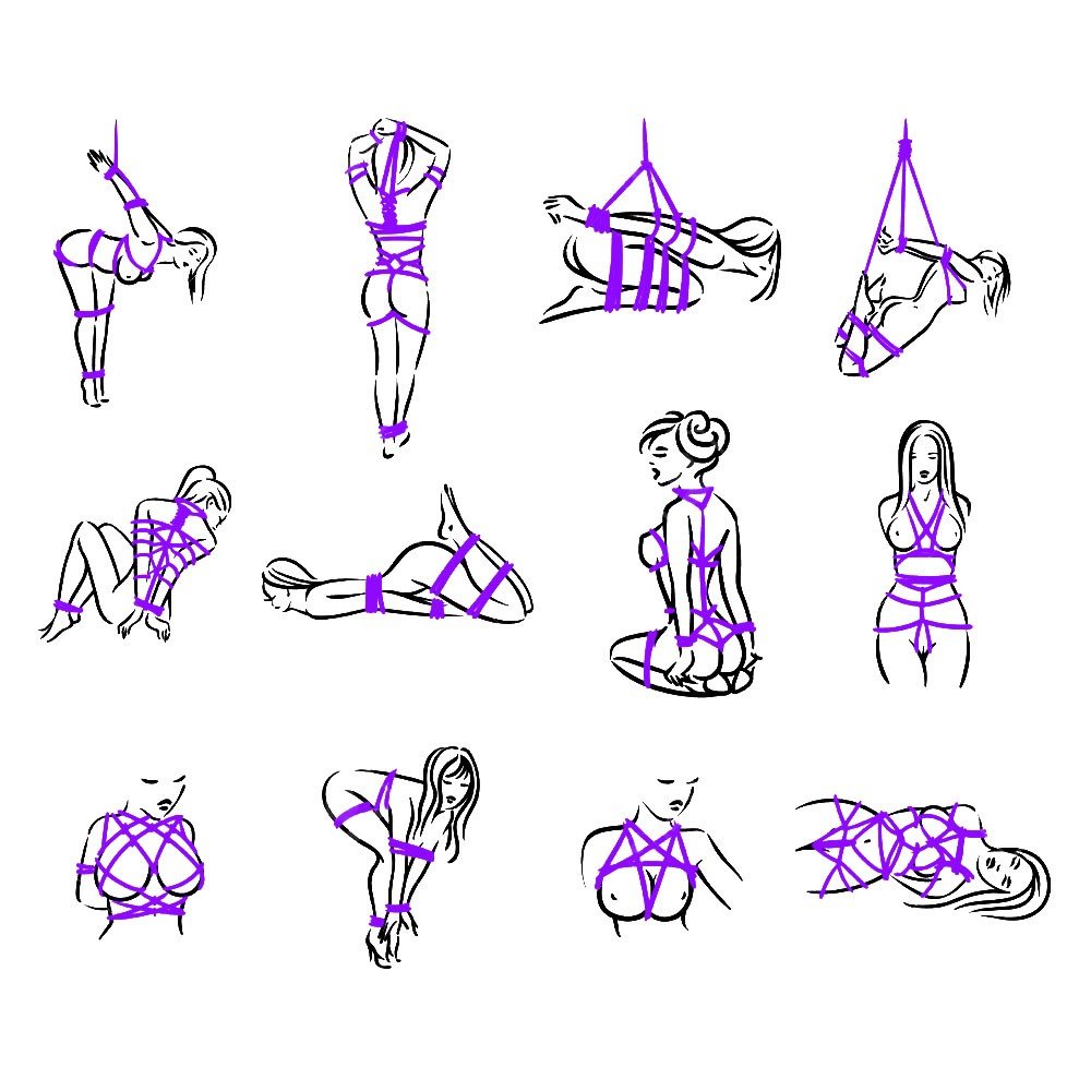 Corda para Bondage e Shibari em Algodão com 5 Metros Roxo | Foto 06