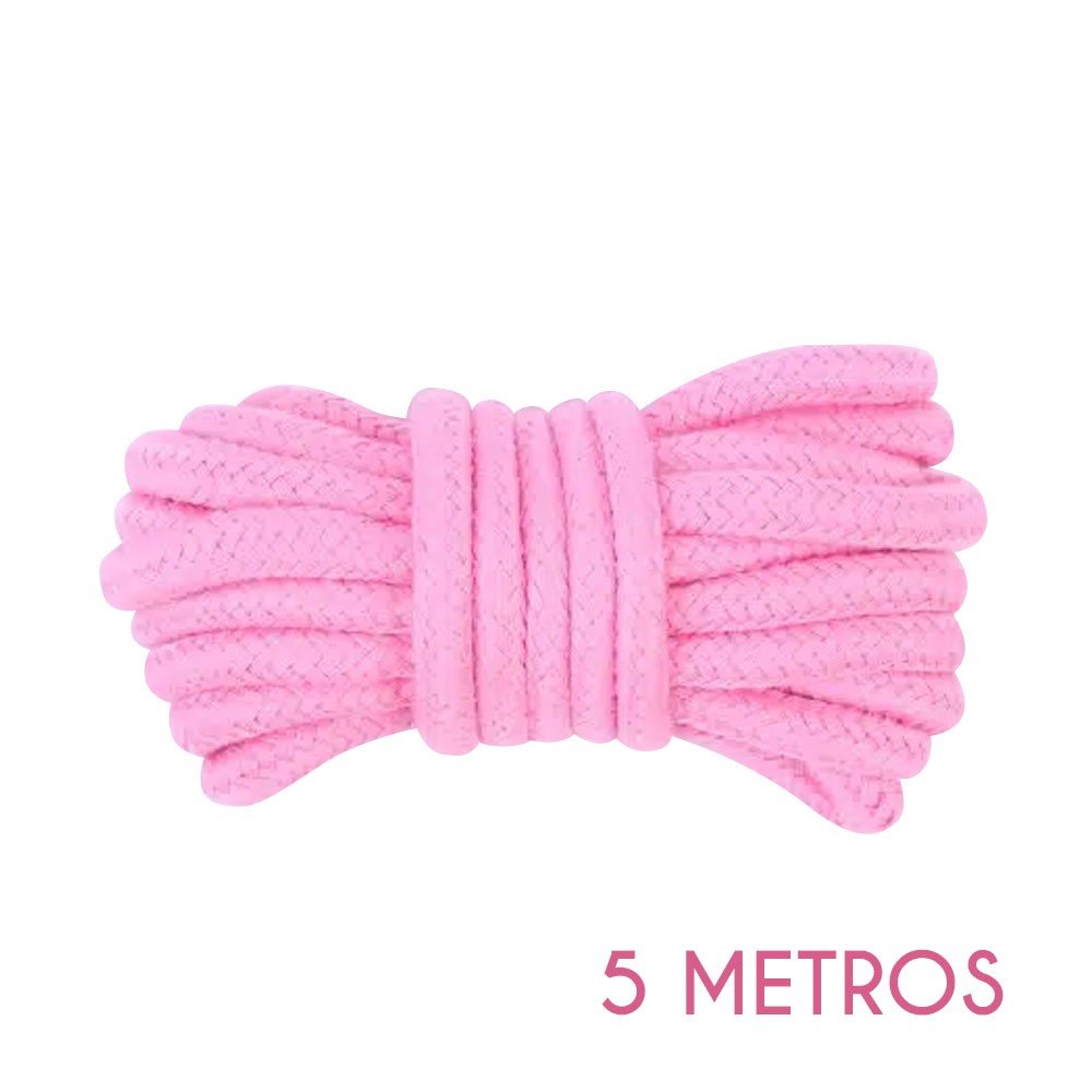 Corda para Bondage e Shibari em Algodão com 5 Metros Rosa | Foto 01