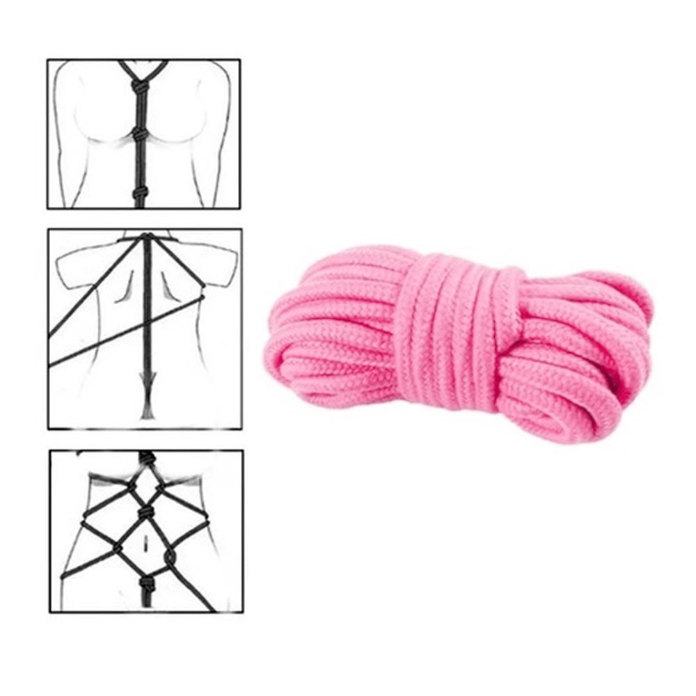 Corda para Bondage e Shibari em Algodão com 5 Metros Rosa | Foto 05