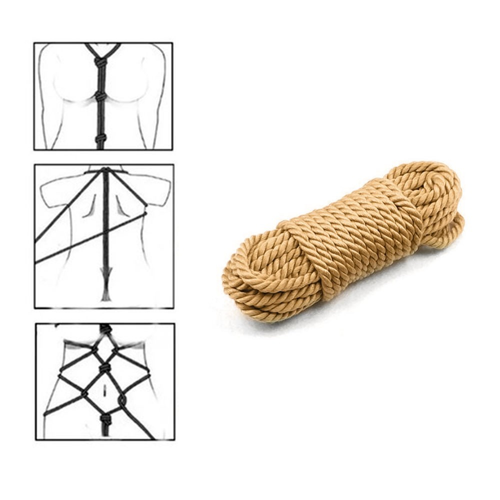 Corda para Bondage e Shibari em Poli�ster com 10 Metros Dourado | Foto 05