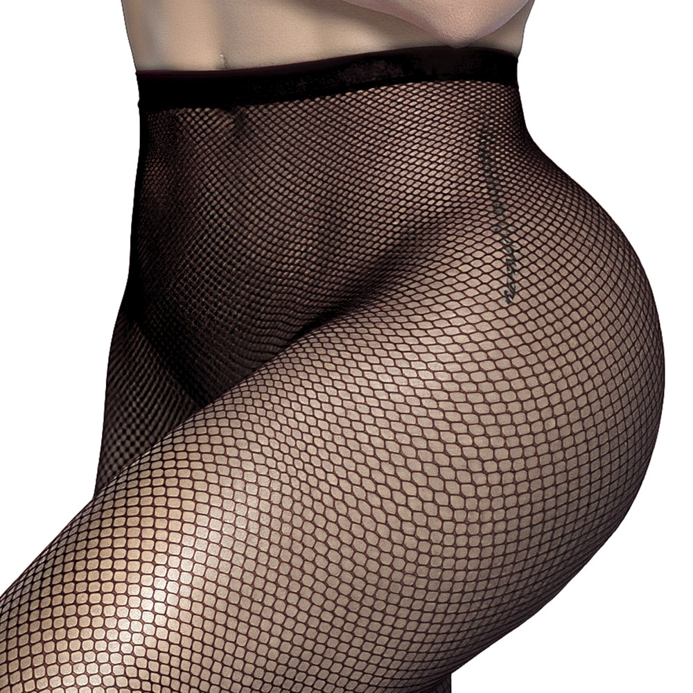 Meia Cal�a Arrast�o Sensual Sexy Trama Fina Cl�ssica Preta | Foto 03