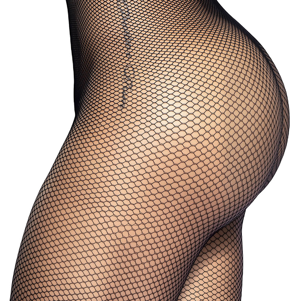 Meia Cal�a Arrast�o Sensual Sexy Trama Fina Cl�ssica Preta | Foto 05