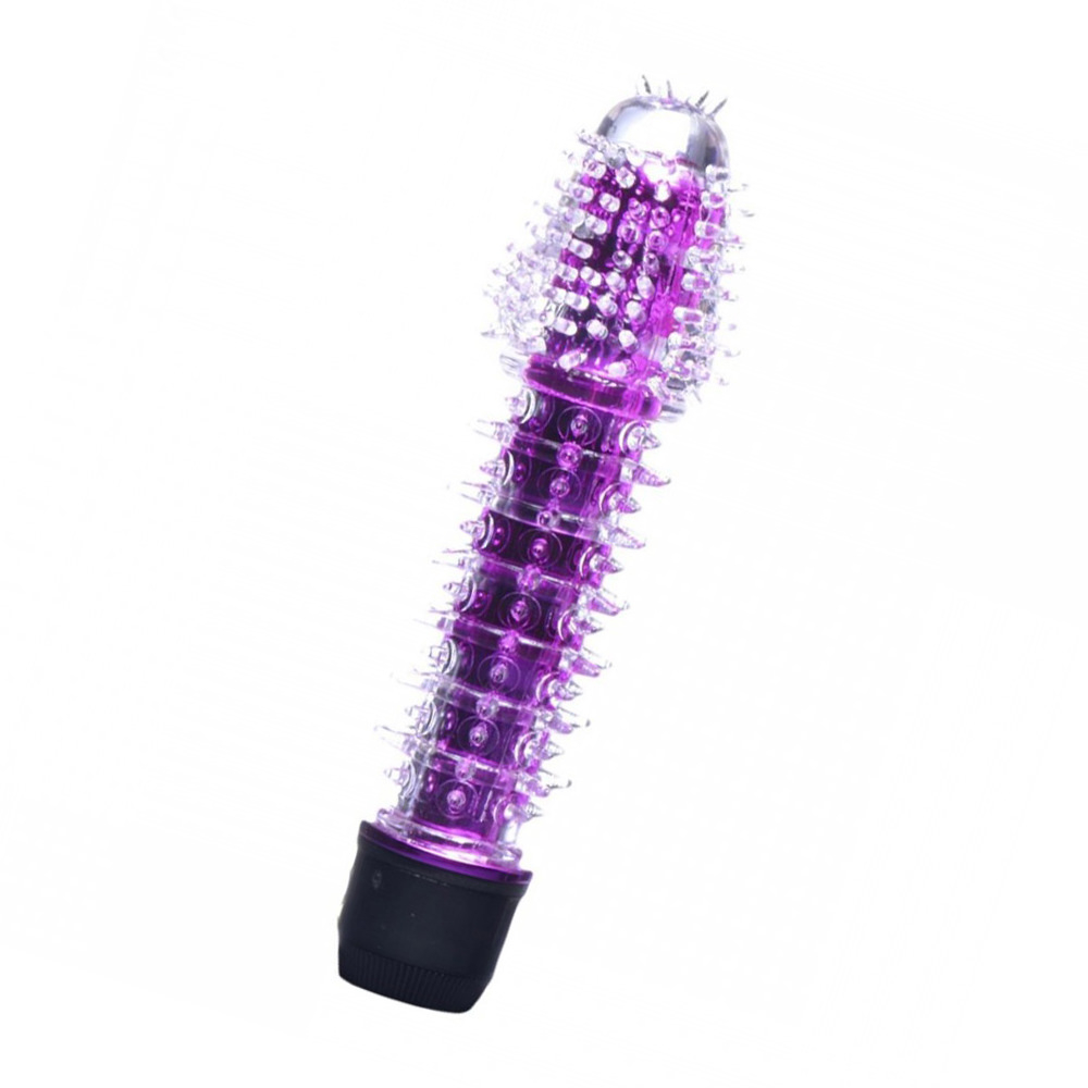 Vibrador Feminino Transl�cido com Capa Texturizada Roxo | Foto 02