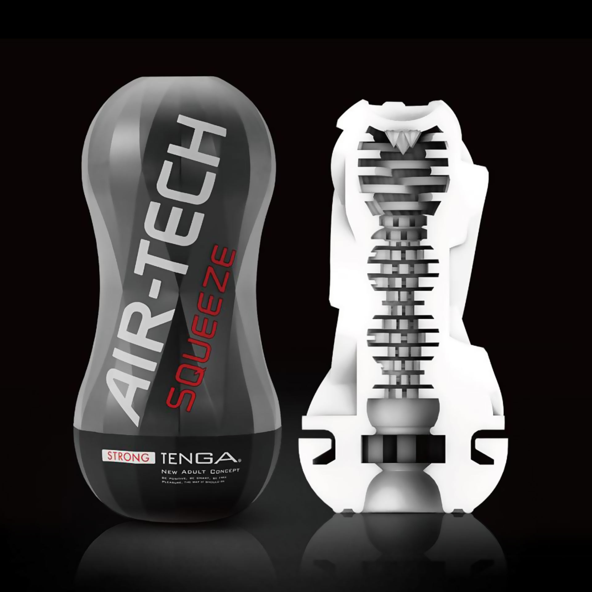 Masturbador Masculino Tenga Air-Tech Squeeze Strong Preto | Foto 02 Masturbador Masculino Tenga Air-Tech Squeeze Strong Preto | Foto 02