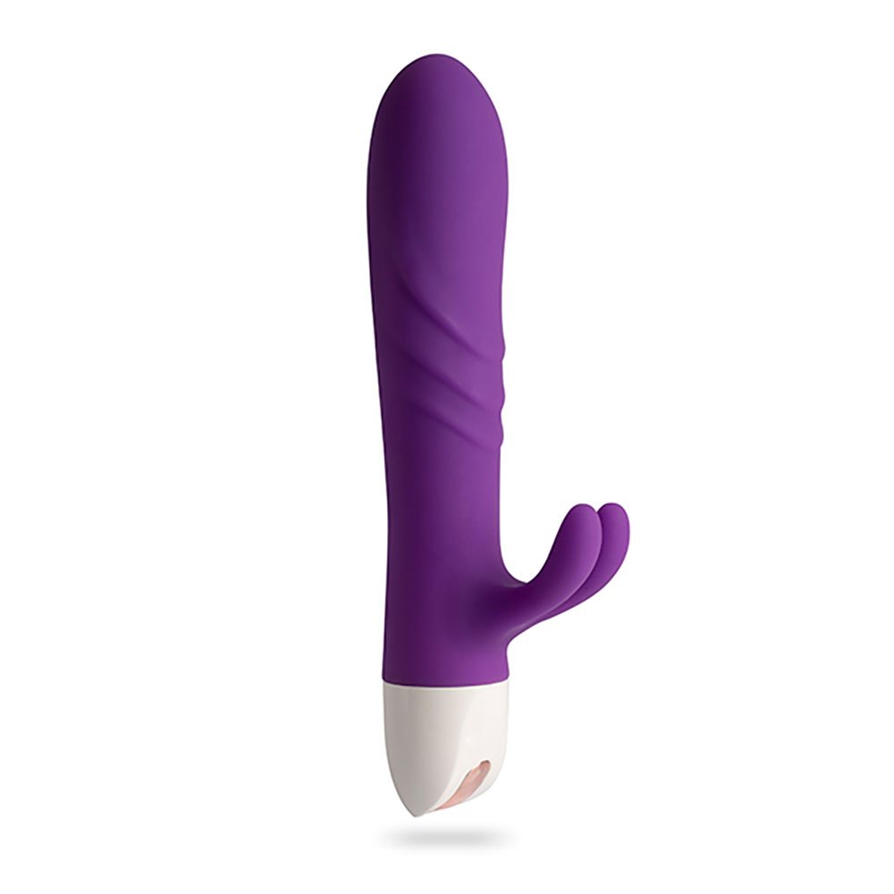 Vibrador Duplo Recarregável em Silicone com 10 Vibrações Desce Pro Play Roxo | Foto 02