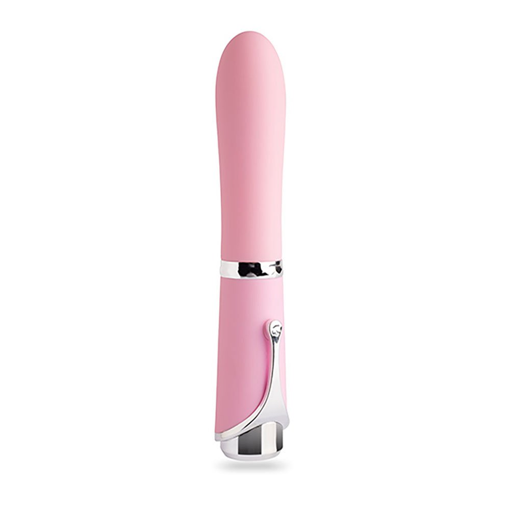 Vibrador Personal Recarreg�vel em Silicone Choquei Rosa - vista frontal