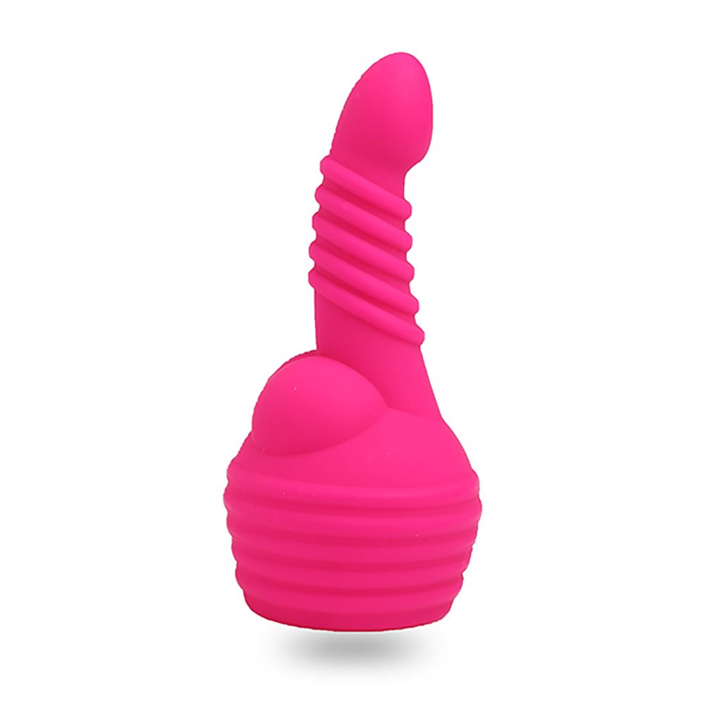 Massageador Er�tico Recarreg�vel em Silicone com 10 Vibra��es e 4 Ponteiras Pink com ponteira para ponto G