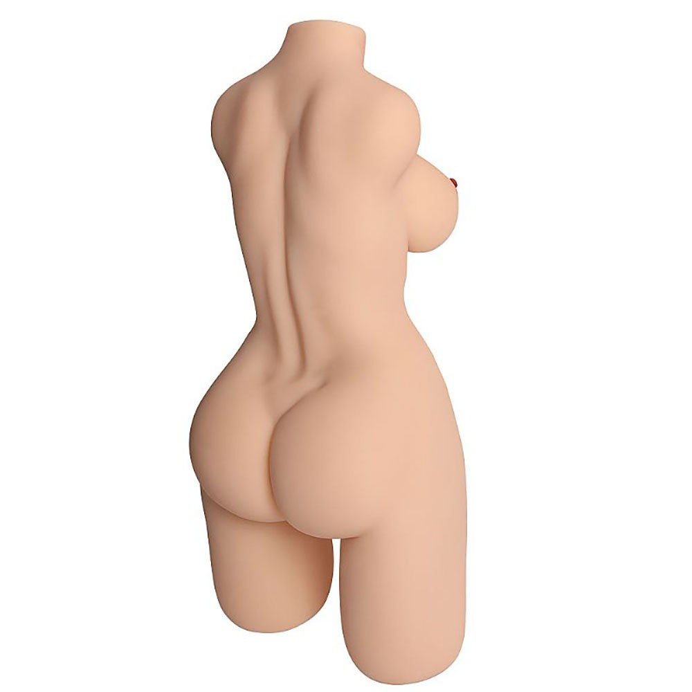 Masturbador Masculino em Formato de Corpo com Ânus e Vagina em Cyberskin Realístico Bege | Foto 03