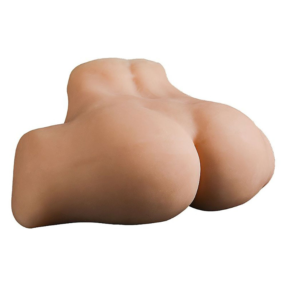 Masturbador Masculino em Formato de Bunda com �nus e Vagina em Cyberskin Bege | Foto 06