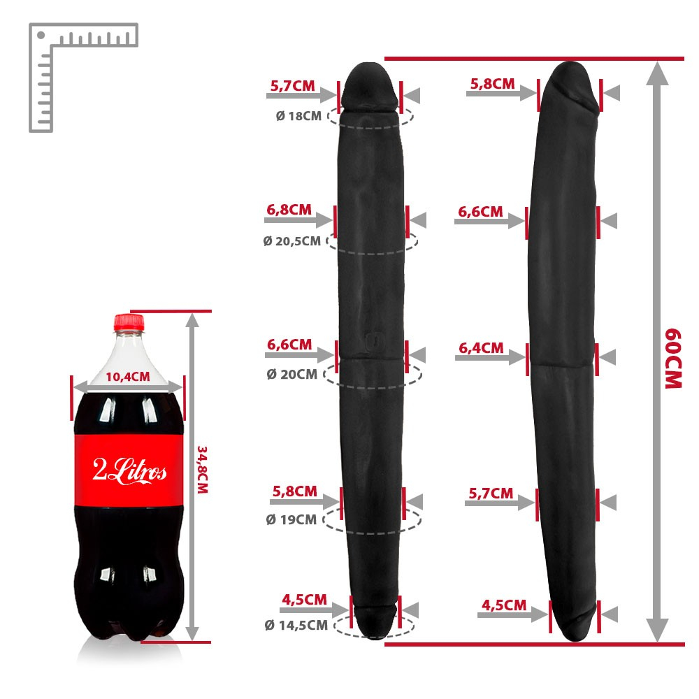 p�nis real�stico vibrador em composi��o completa destacando tamanho, propor��o e design do acess�rio �ntimo