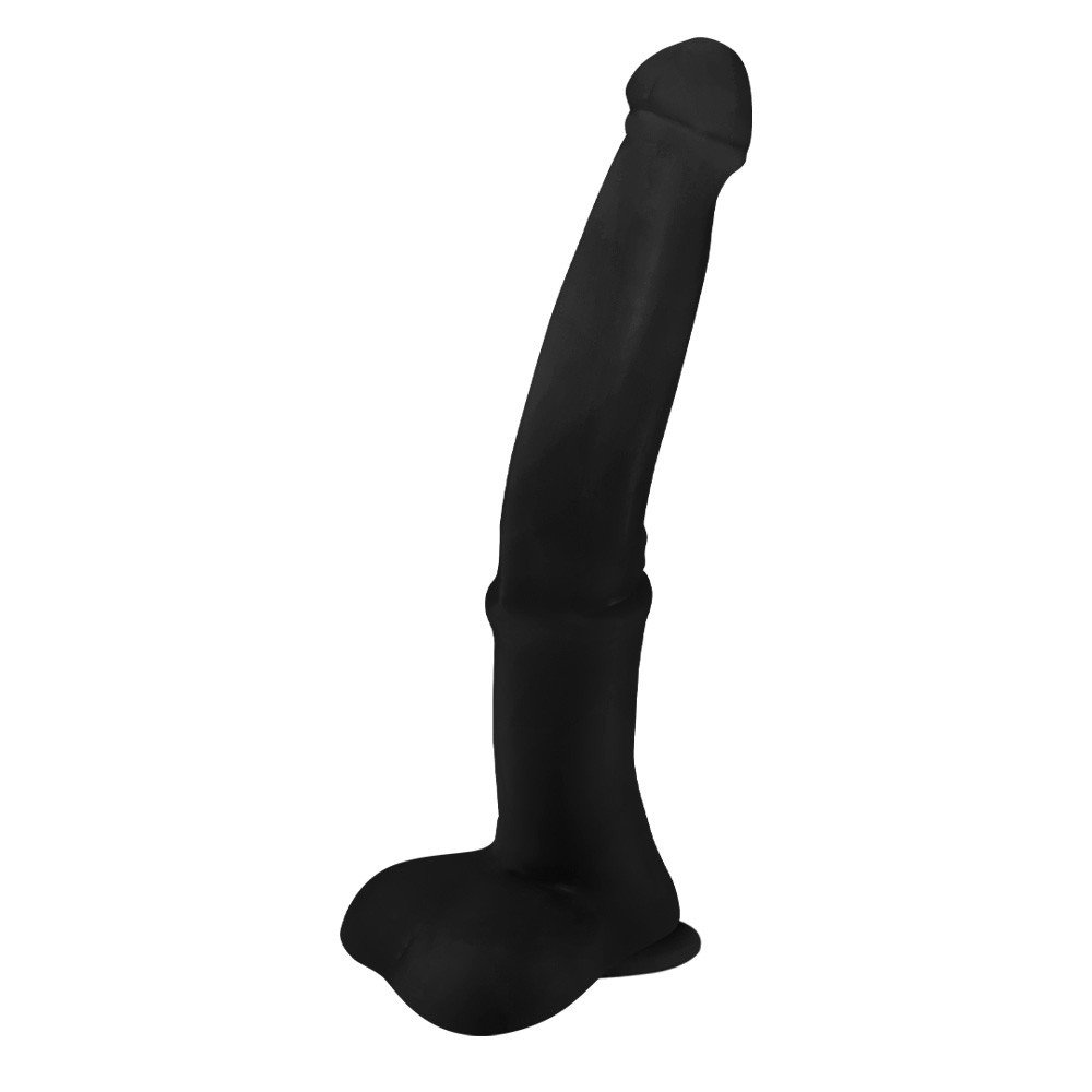 P�nis Gigante e Grosso Flex�vel com Escroto e Ventosa Minotauro em uma m�o, mostrando seu tamanho e design imponente