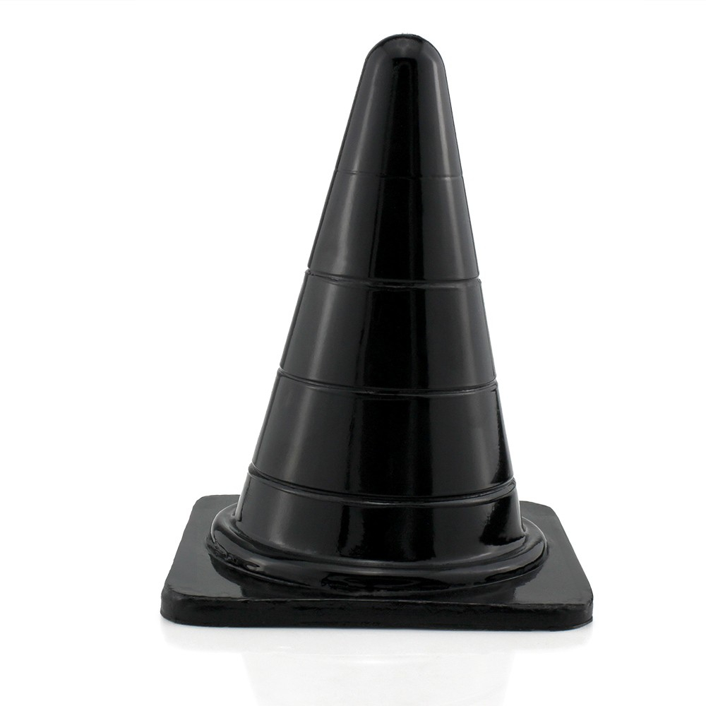 Plug Anal Gigante em PVC Flex�vel Formato de Cone Reto M 25 x 13cm Preto | Foto 03