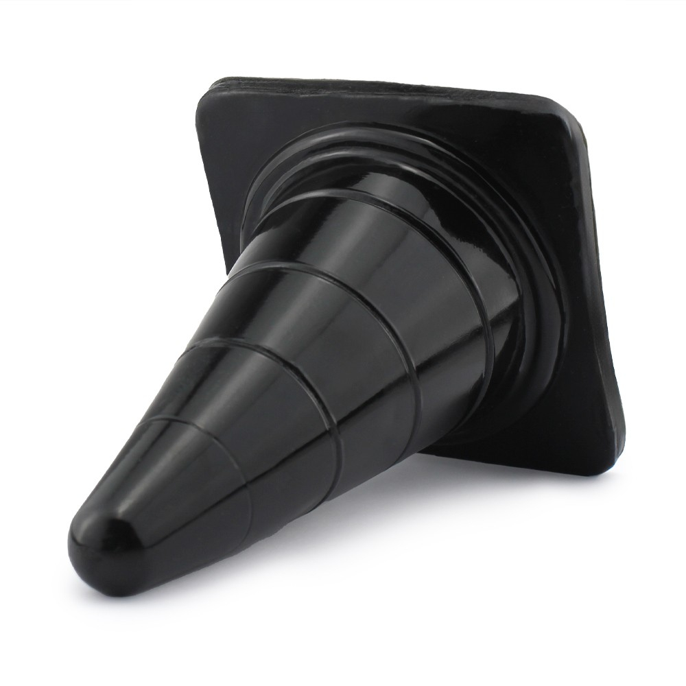 Plug Anal Gigante em PVC Flex�vel Formato de Cone Reto M 25 x 13cm Preto | Foto 04