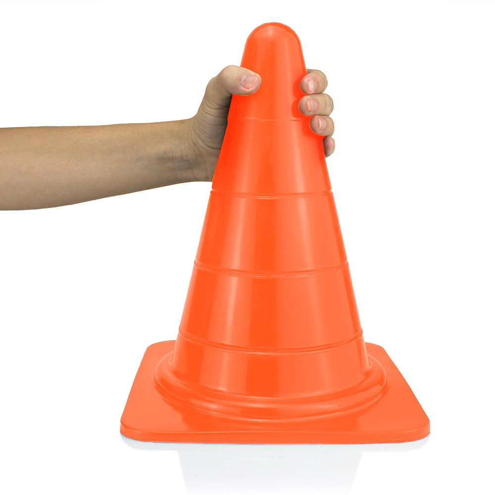 Plug Anal Gigante em PVC Flexível Formato de Cone Reto G 29 x 16cm Laranja | Foto 01