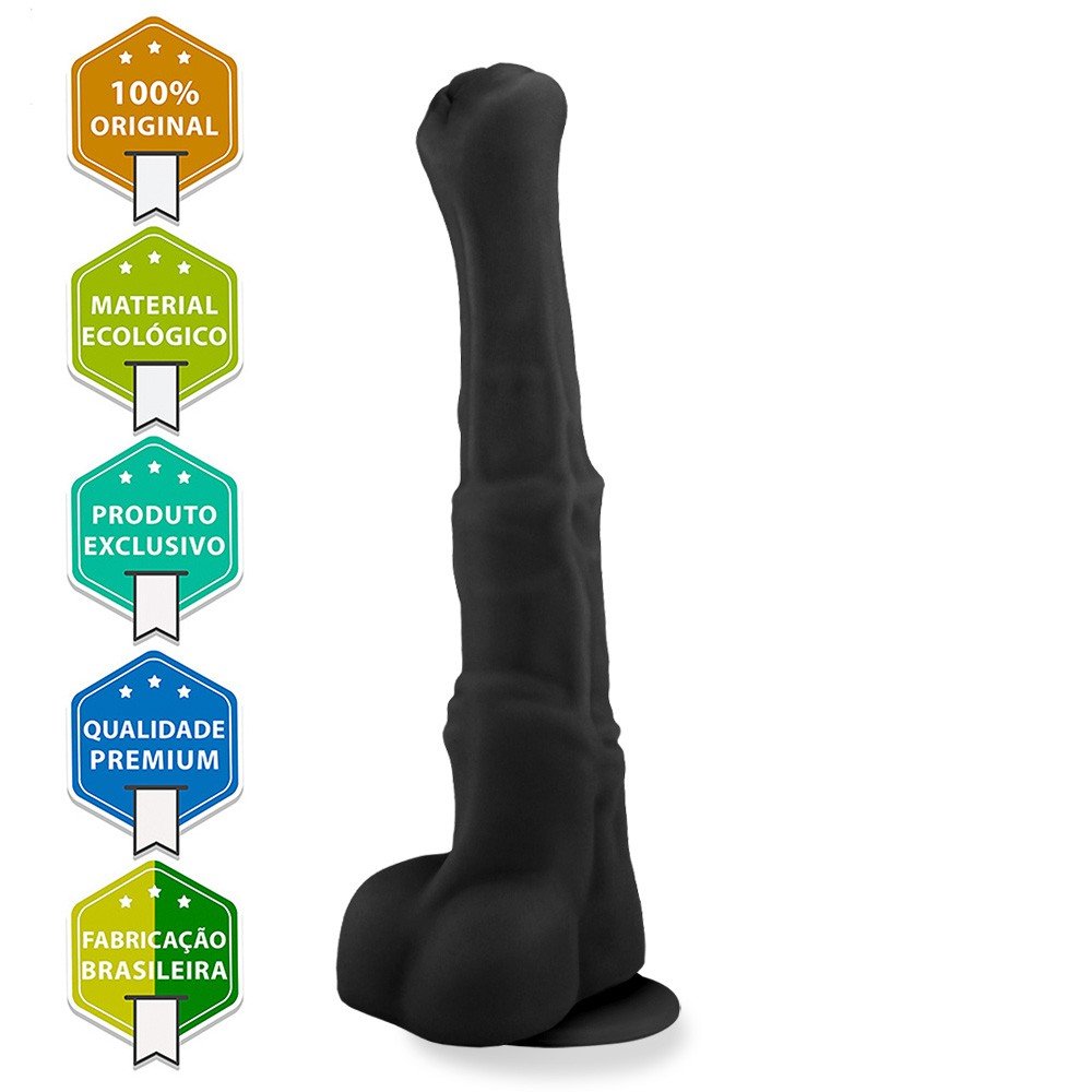 Close-up da base com ventosa do P�nis Gigante e Grosso Flex�vel Garanh�o, mostrando a capacidade de fixa��o.