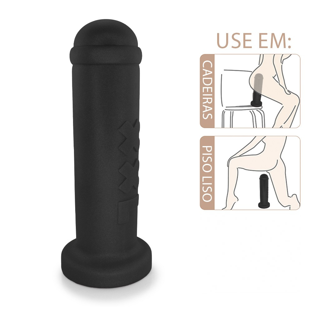 Plug Anal Gigante XXL - PVC Flexível 31 x 8cm Preto | Foto 04