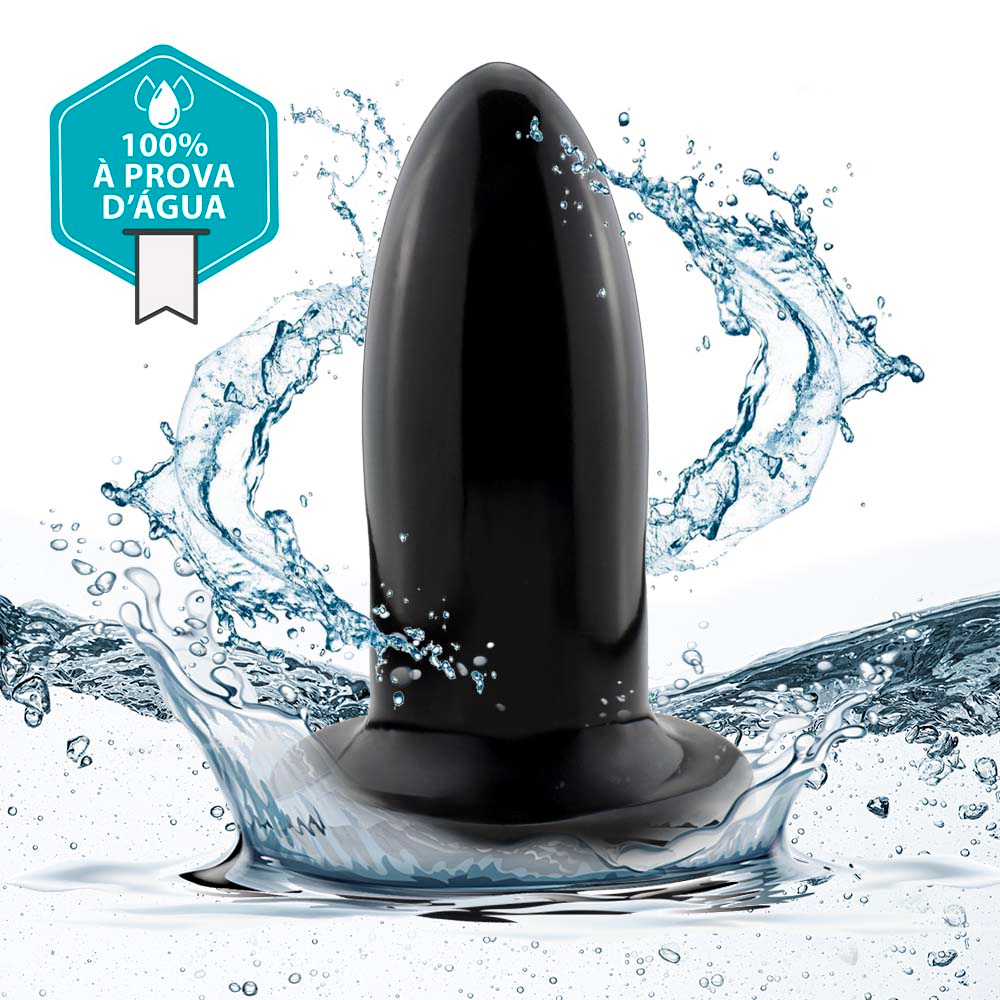 Plug Anal Gigante Bazuca - PVC Flexível 27 x 9,5cm Preto Brilhante | Foto 08