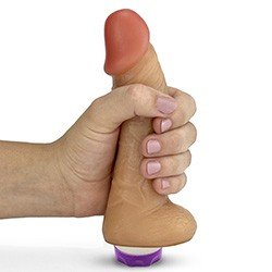 Foto do Produto Pênis com Escroto e Vibro Hades 16 x 4cm Bege