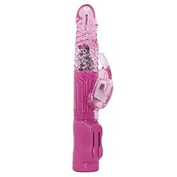 Foto do Produto Vibrador Rabbit Rotativo Texturizado Multivelocidade Coelho 22 x 3,3cm Pink