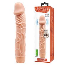 Pènis Realístico com Vibrador Multivelocidade em Soft Skin 22,5 x 4,5cm Bege