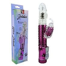 Foto do Produto Vibrador Rabbit Rotativo Recarregável com 36 Vibrações e 8 Velocidades Pink