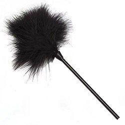Acessório Sado com Plumas para Prática de Tickling (Cócegas) 20cm Preto