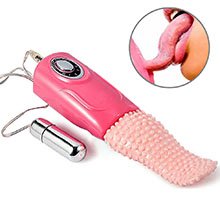 Vibrador para Clit�ris em Silicone com Formato de L�ngua Multivelocidade Tongue Bege