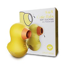 Foto do Produto Sugador de Clitóris em Silicone Recarregável com 7 Vibrações Duck Amarelo