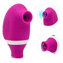 Foto do Produto Vibrador para Clit�ris em Silicone Recarreg�vel 5 Pulsa��es e 7 Est�mulos da Lingua Spike Pink