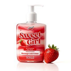 Foto do Produto Gel Hidratante para Virilha Sweet Girl Aroma Morango com Creme 240ml