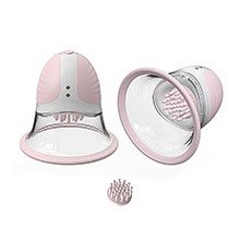 Massageador de Mamilo em Silicone Recarregável 10 Modos de Vibração Rosa