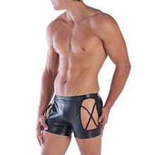Cueca Sensual Boxer com Abertura Angel Preta