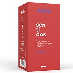 Foto do Produto �leo para Massagem Sensual que Aquece Beij�vel Aroma e Sabor Morango Sentidos 30ml