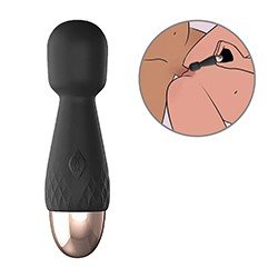 Foto do Produto Massageador Er�tico Mini Recarreg�vel em Silicone com 10 Vibra��es Irene Preto