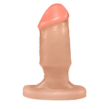 Foto do Produto Plug Anal P�nis em PVC Flex�vel At�xico 10cm x 3,5cm Bege