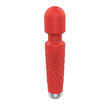 Massageador Er�tico em Silicone Recarreg�vel com 20 Vibra��es Vermelho