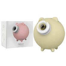 Foto do Produto Vibrador para Clit�ris em Silicone Recarreg�vel com 9 Vibra��es e Pulsa��es Piggy Amarelo