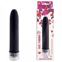 Vibrador Personal Multivelocidade 13 x 2,5cm Preto