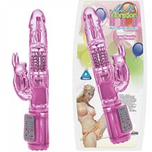 Foto do Produto Vibrador Rabbit Rotativo com 7 Velocidades 22,5 x 3cm Rosa
