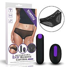 Foto do Produto Calcinha com C�psula Vibrat�ria Recarreg�vel com Controle Sem Fio Preto