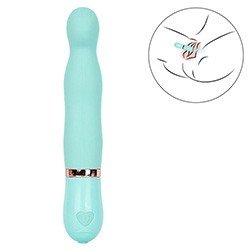 Vibrador Ponto G Recarregável em ABS e Silcone 10 Vibrações Taha Cyan